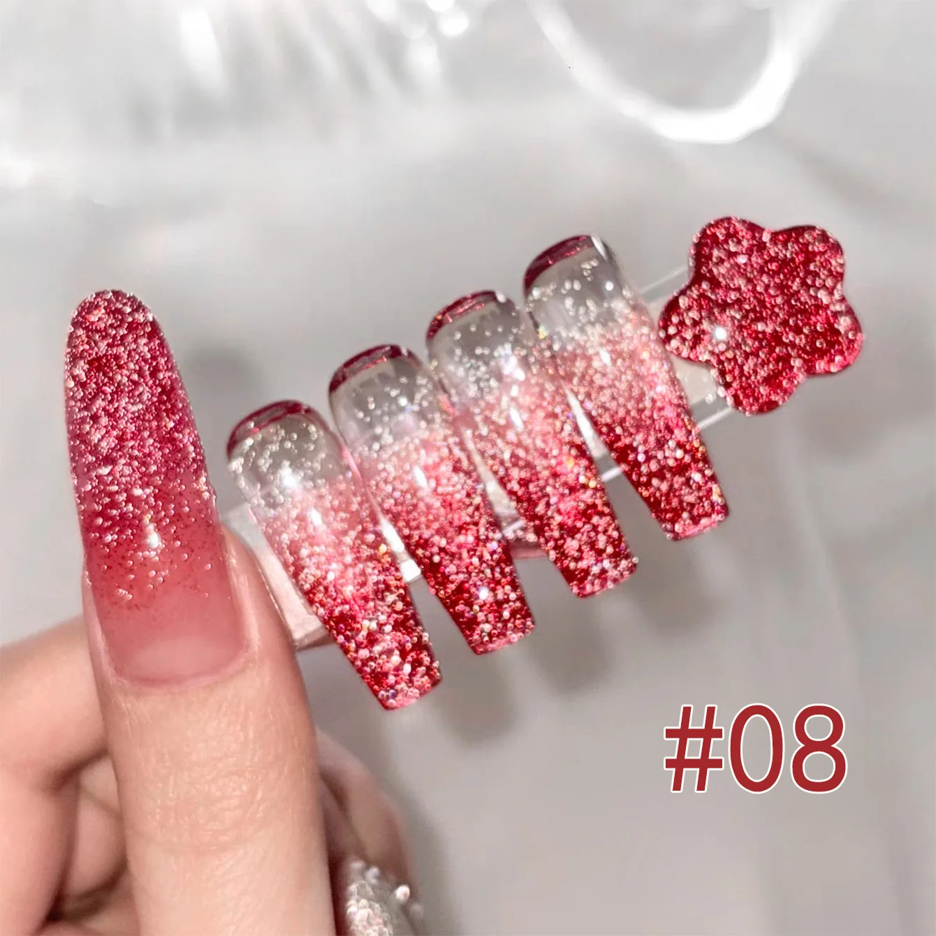 ZH – vernis à ongles Gel diamant écrasé scintillant, 1 pièce, paillettes Disco, UV LED, longue durée, fournitures pour Nail Art, cadeau pour femmes