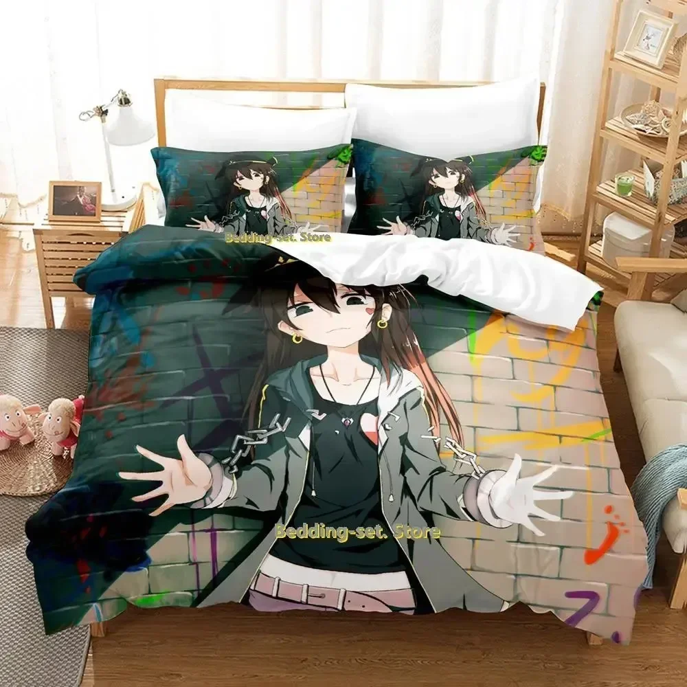 

New Pixiv Fantasia T Bedding Set Cartoon Anime three-piece set Adult Kid Bedroom Duvetcover Sets 3D Kawaii Girls 2023