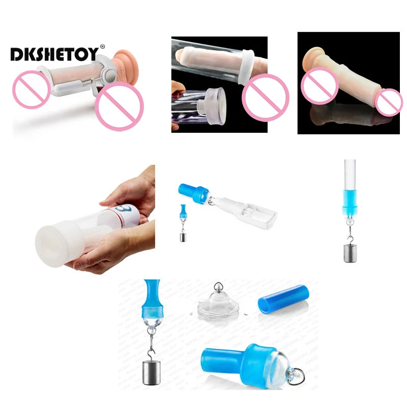 Silicone Sleeve For Penis Various Size Penis Sleeve Extender Adult Supplies Enlargement Extender Stretcher Pump Glans Cap Sleeve