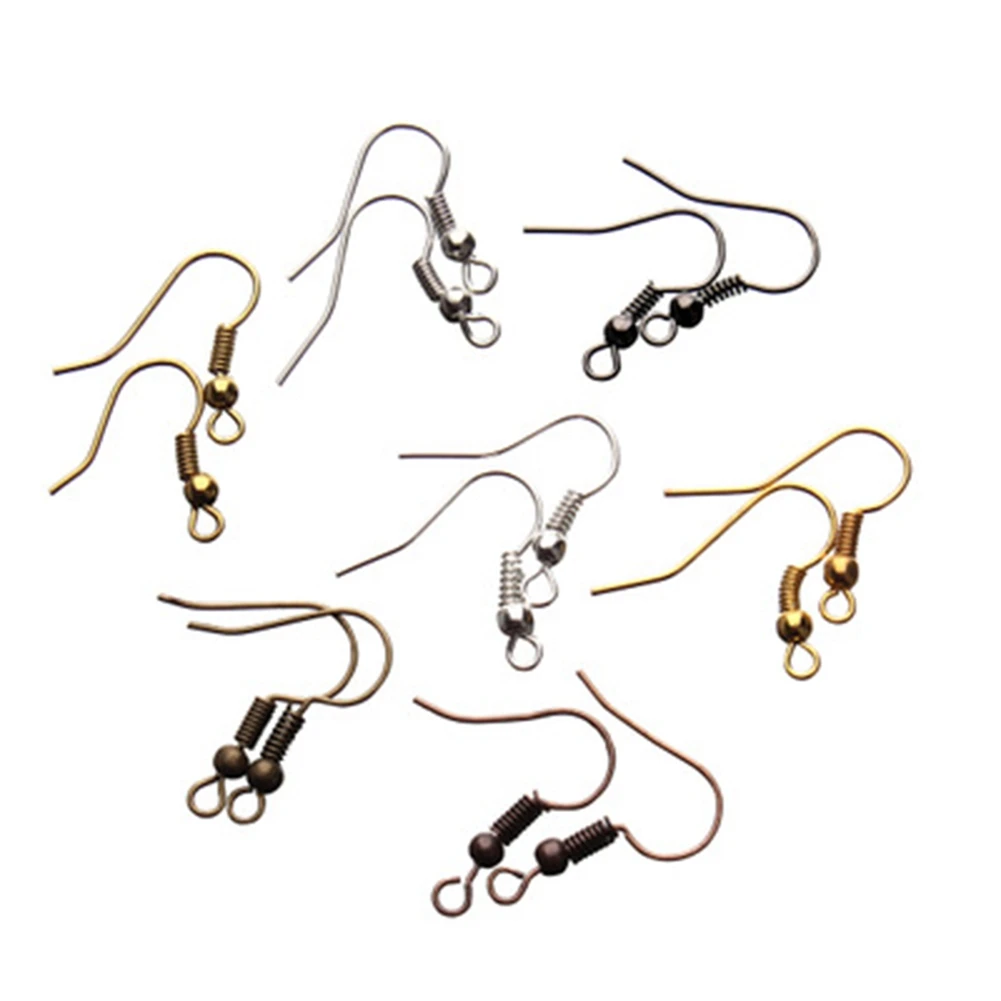 200Pcs Metal Earring Hook, Used for Jewelry Making, DIY Earrings, Handmade Accessories Dark Gold