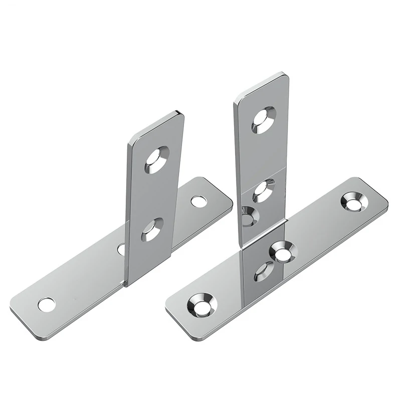The L/7 type bending angle code stainless steel wooden board connection fixer right-angle iron sheet table and chair fixer.