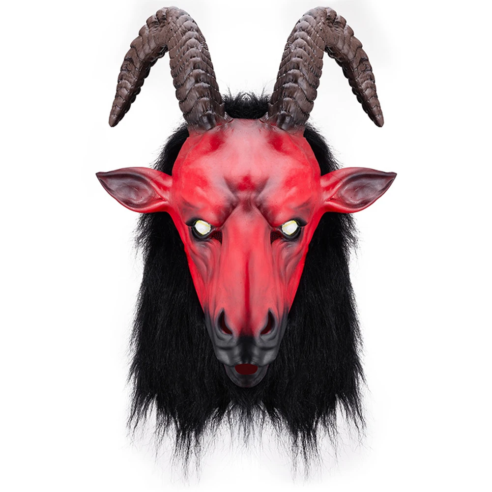 

Party Latex Mask Cosplay Prop demon goat mask Halloween Carnival Cosplay Costume Horror Demon toy Disguise parody prop Mask Gift
