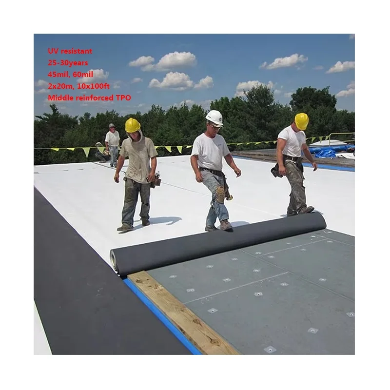 High Performance CE Certificated Building Roof Waterproof Membrane 1.5mm TPO Roofing Membrane-10x10cm Sample Link