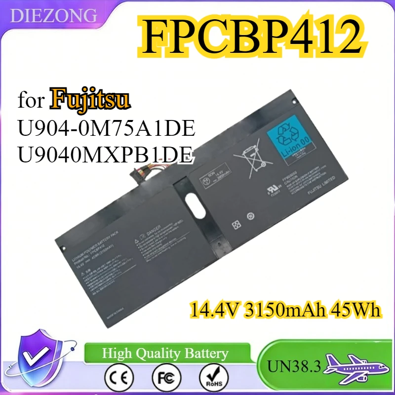 

New FPCBP412 FPB0305S Laptop Battery for Fujitsu LifeBook U904-0M75A1DE U9040MXPB1DE Replacement Battery 14.4V 3150mAh 45Wh