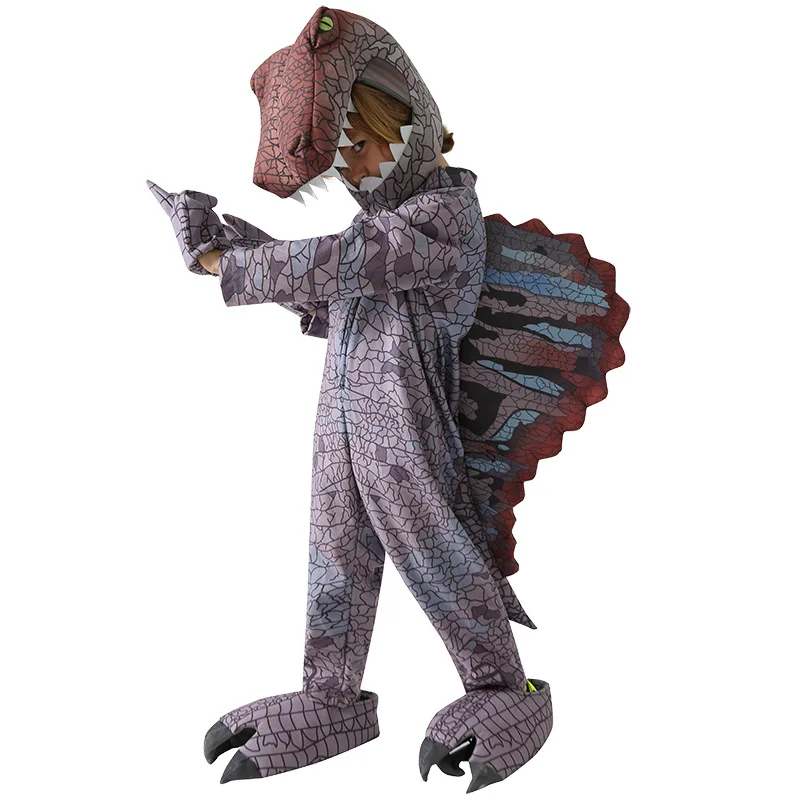 Hochwertige Maskottchen Cartoon menschliche Figur Spinosaurus Cosplay Dinosaurier Kostüm Dinosaurier Overall Kind