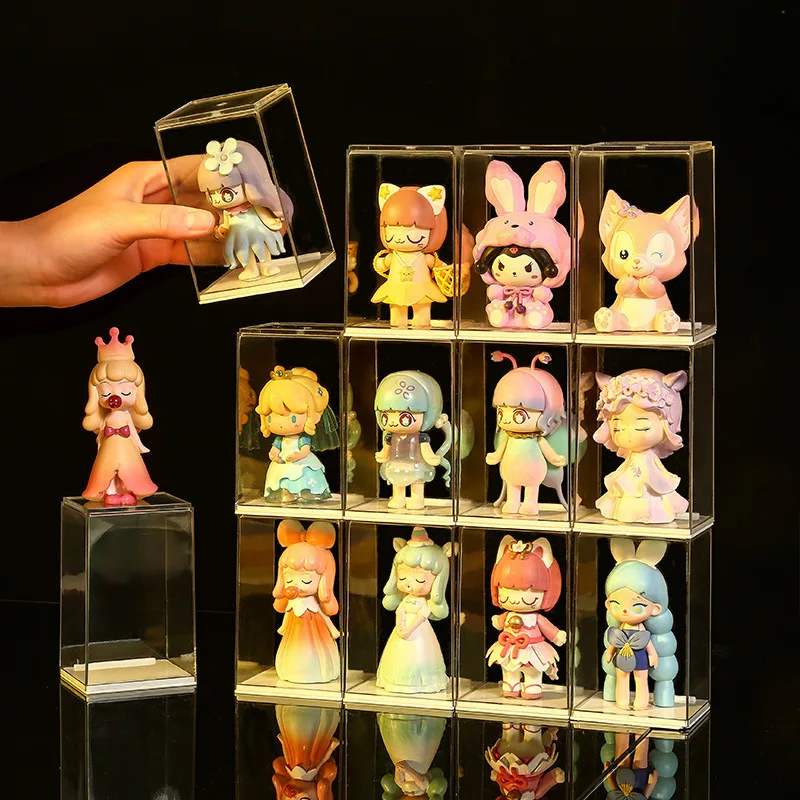 Sanrio Figure Storage Display Box Blind Box Display Rack Transparent Plastic Storage Box Labubu Figure Storage Display Box