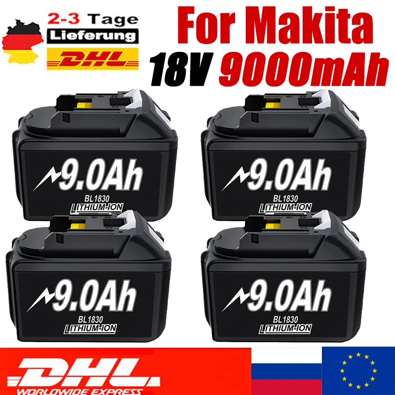 

The Upgraded Lithium Battery Is Suitable For Makita Rechargeable Cordless Power Tool CXT Series 9000mAh BL1040B 1015 1020B.