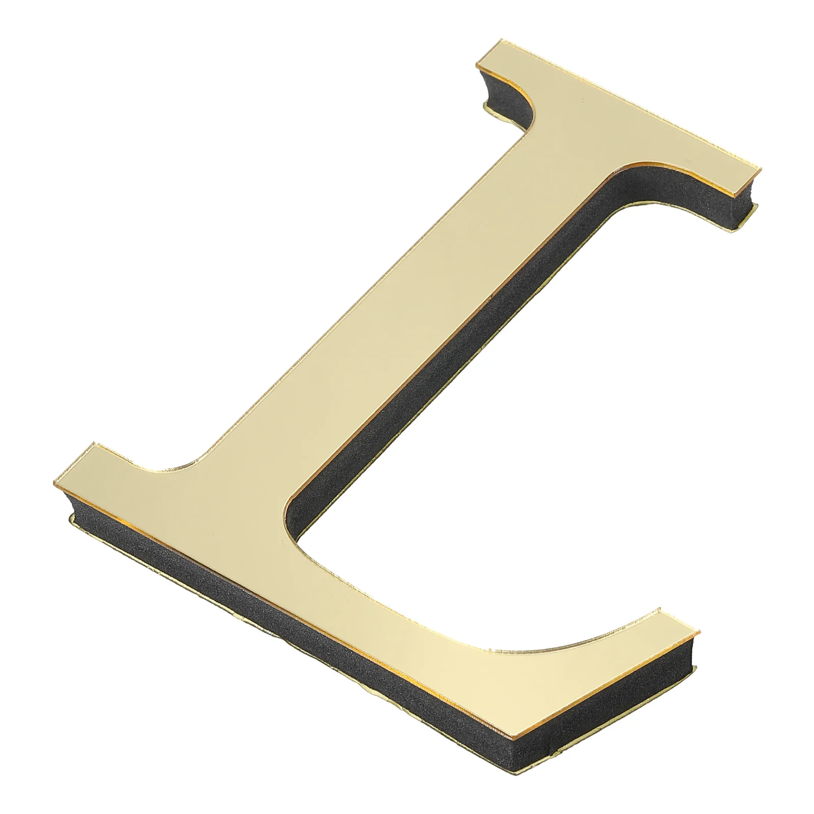 10 cm 3D-Spiegel-Acryl-Wandaufkleber, 26 englische Buchstaben, Wandaufkleber, selbstklebende Wandkunst, Wandbild, Zuhause, Party, Hellgold