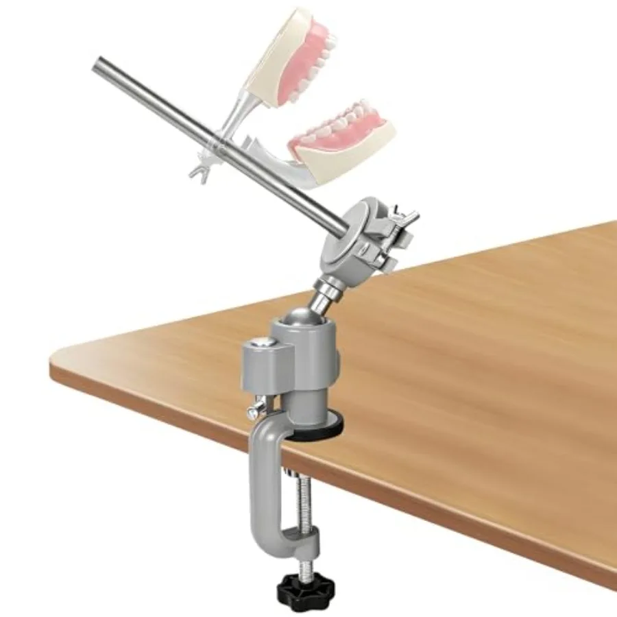 

1 шт. профессиональное стоматологическое крепление Typodont 360 ° Вращающийся настольный держатель с основанием C-образного зажима Регулируемая подставка для тренировочной модели f