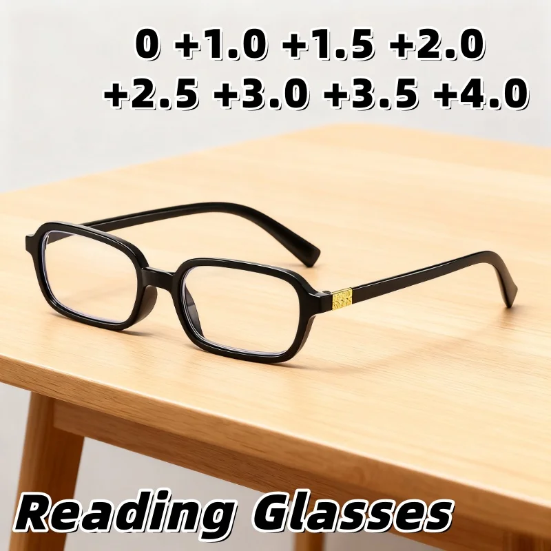

Fashionable High-definition Anti-blue Light Reading Glasses Retro Square Frame Ultra-light Presbyopia Eyewear Unisex 0 To +4.0