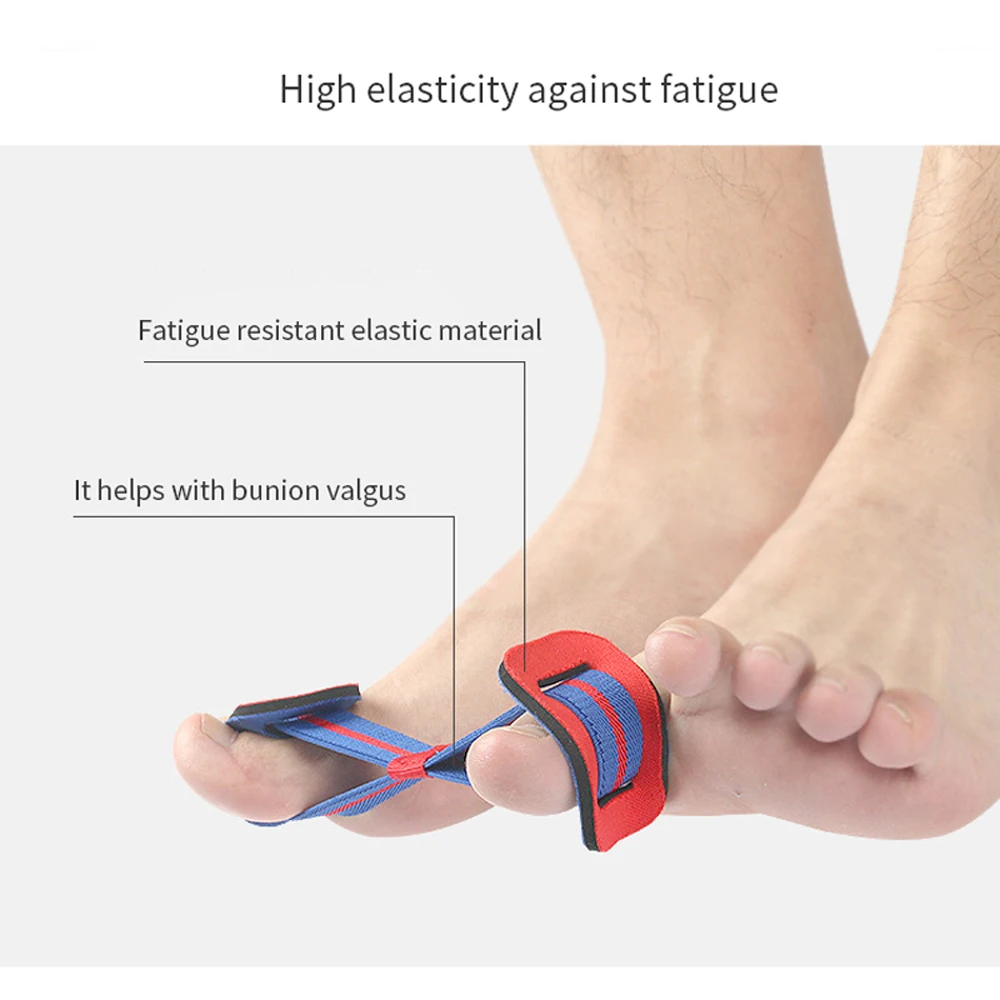 1PCS Big Toe Separator Training Tools Hallux Valgus Stretcher Bunion Corrector High Elasticity Belt Foot Care Tools Orthosis