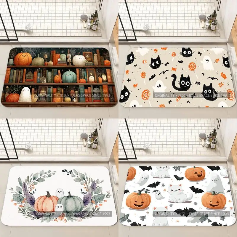 

Хэллоуин полка узор коврик украшение для гостиной домашний диван нескользящий ковер кабинет спальня татами детский мягкий напольный коврик