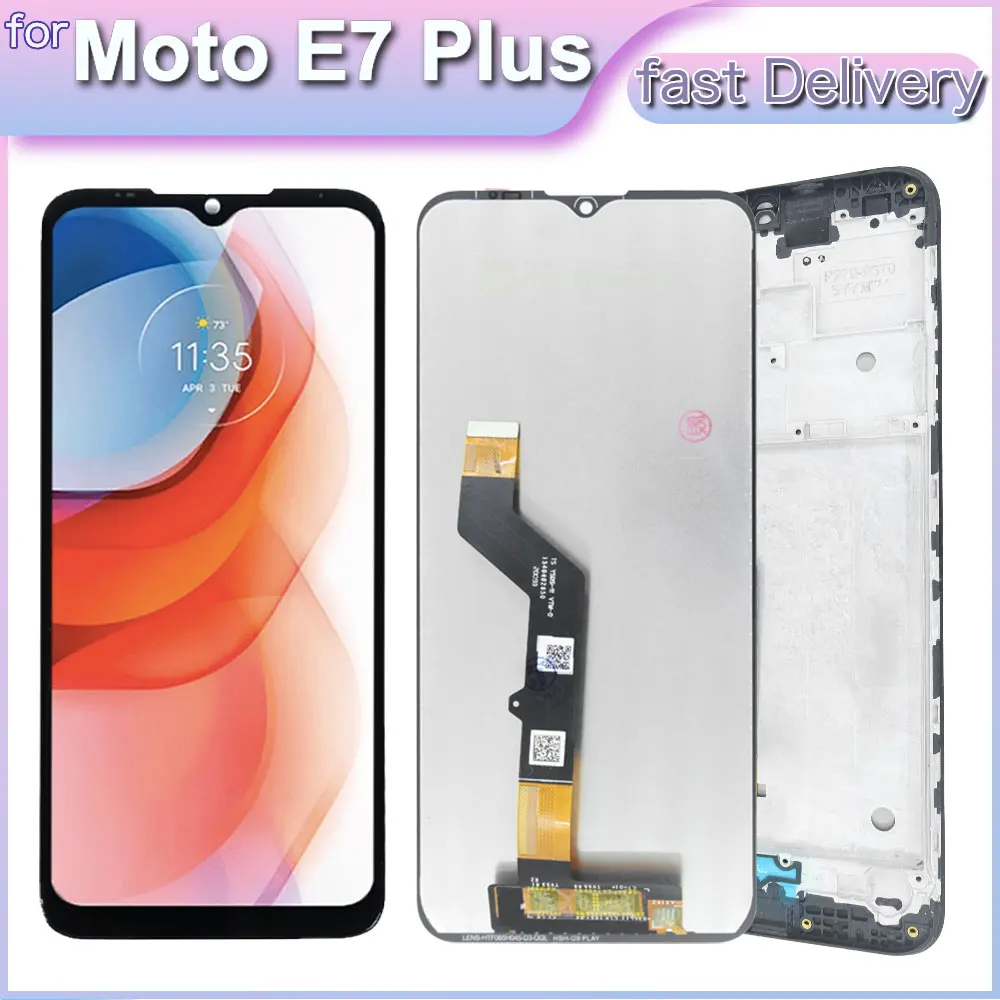 Lcd para motorola moto e7 plus display lcd tela de toque digitador substituição para moto e7 plus XT2081-1 telefone lcd com quadro