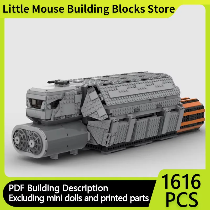 Military Star Movies Model MOC Building Bricks Heavy Cargo Ship Modular Technology Gifts Holiday Assemble Children Toys Suit