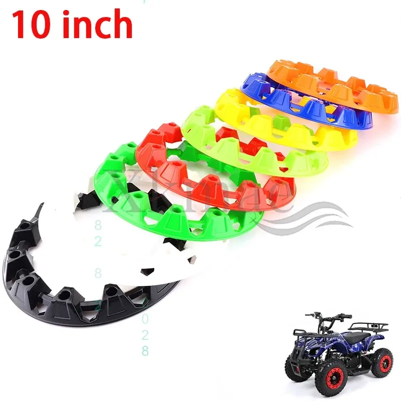 2Pcs 10-Inch ATV Wheel Trim Hub Protection Decor Rim Cap Universal All Terrain Vehicle Plastic Cover Fit for 10 Inch Tires