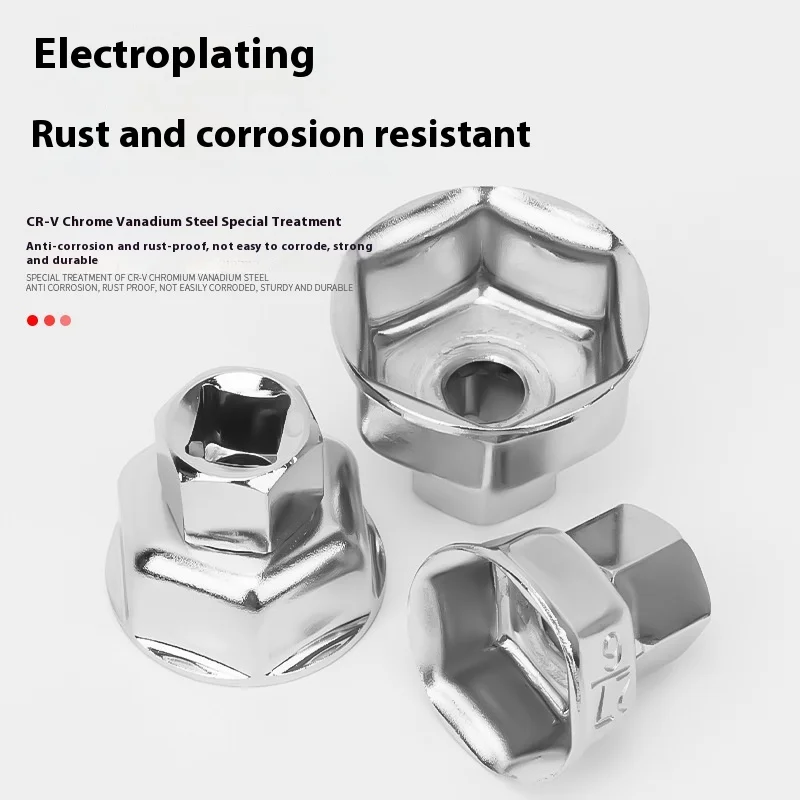 27/32/36MM Socket Wrench Auto Car Oil Filter Wrench Socket Remover Tool Suitable For Most Car Models Oil Filter Caps