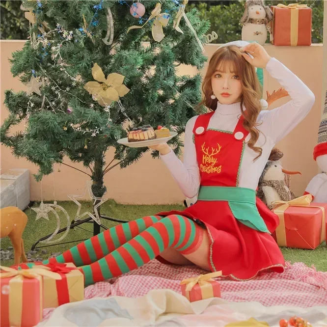

Christmas Party Restaurant Waitress Costume Christmas Girl Costume