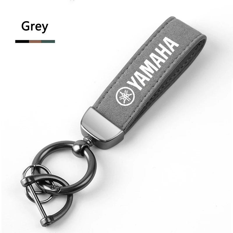 Suede Leather Car Keychain Pendant Motorcycle Key Ring Chain Hanging Men Gift For Yamaha R1 R3 R25 Mt-09 Mt07 Fazer Fz6 Xj6 R15