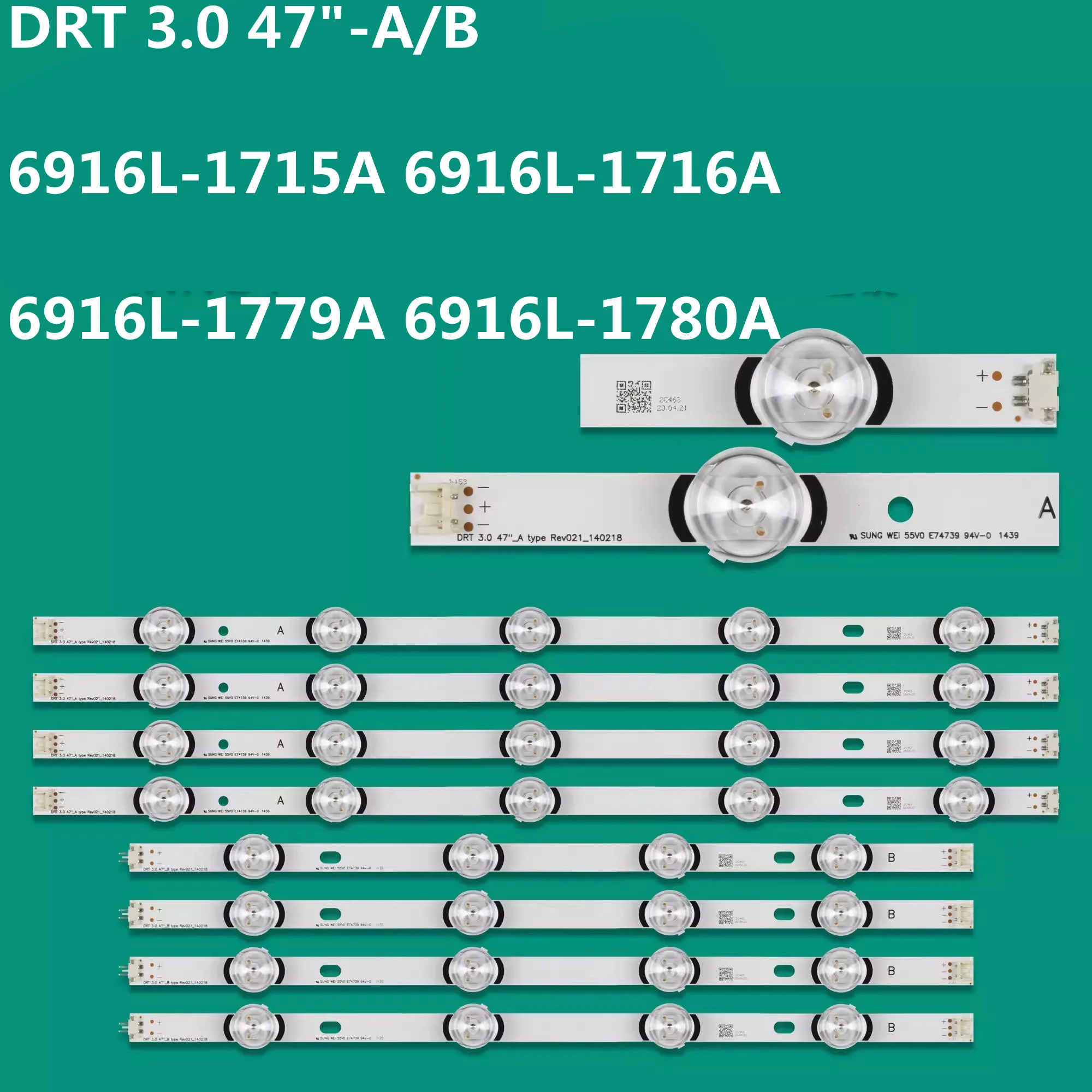 New 5Kit LED Strip DRT 3.0 47 inch A B 47GB5800 47GB6310 47GB6500 47GB651C 47LB5610 47LB5700 47LB5800 47LB5820 47LB6200 47LB6300