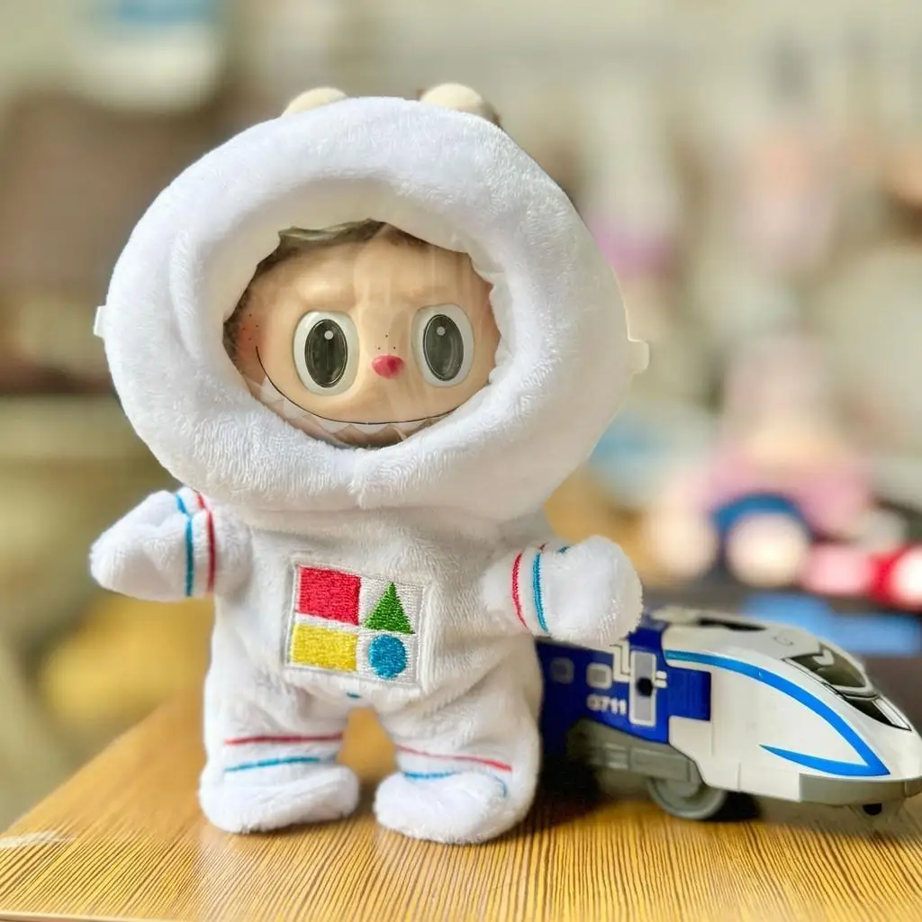 Per 17cm labubu vestiti carino astronauta vestiti di un pezzo accessori per bambole