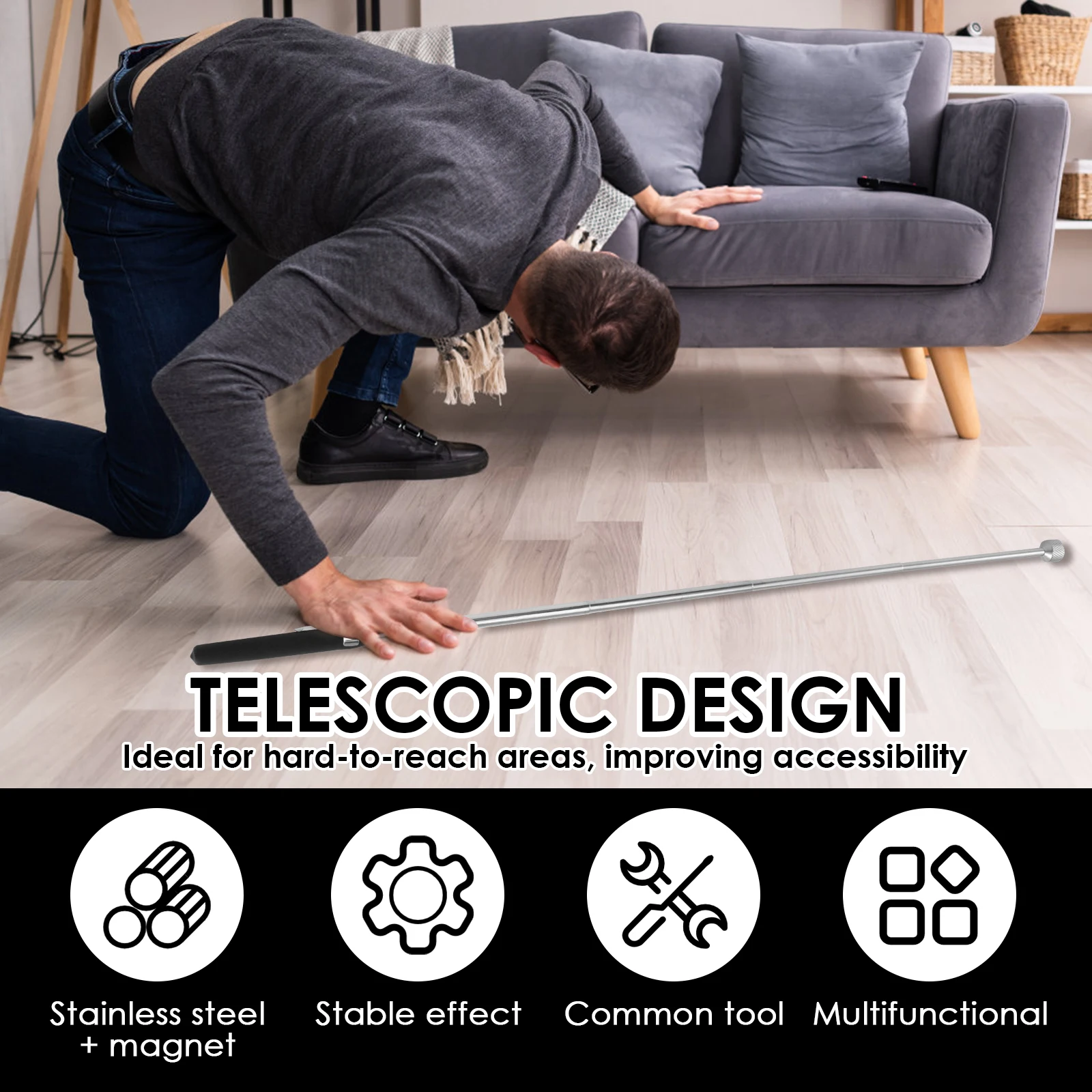 Practical Extendable Magnet Stick Magnet Pickup Tool Clip Pickup Device Extendable Pickup Device Screw Parts Pickup Device New