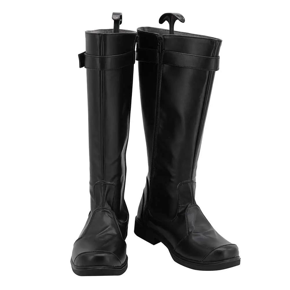 بو حذاء طويل أسود تأثيري للبالغين ، أحذية فيلم الفضاء معركة تمويه ، اكسسوارات فيلم هالوين ، أحذية هالوين