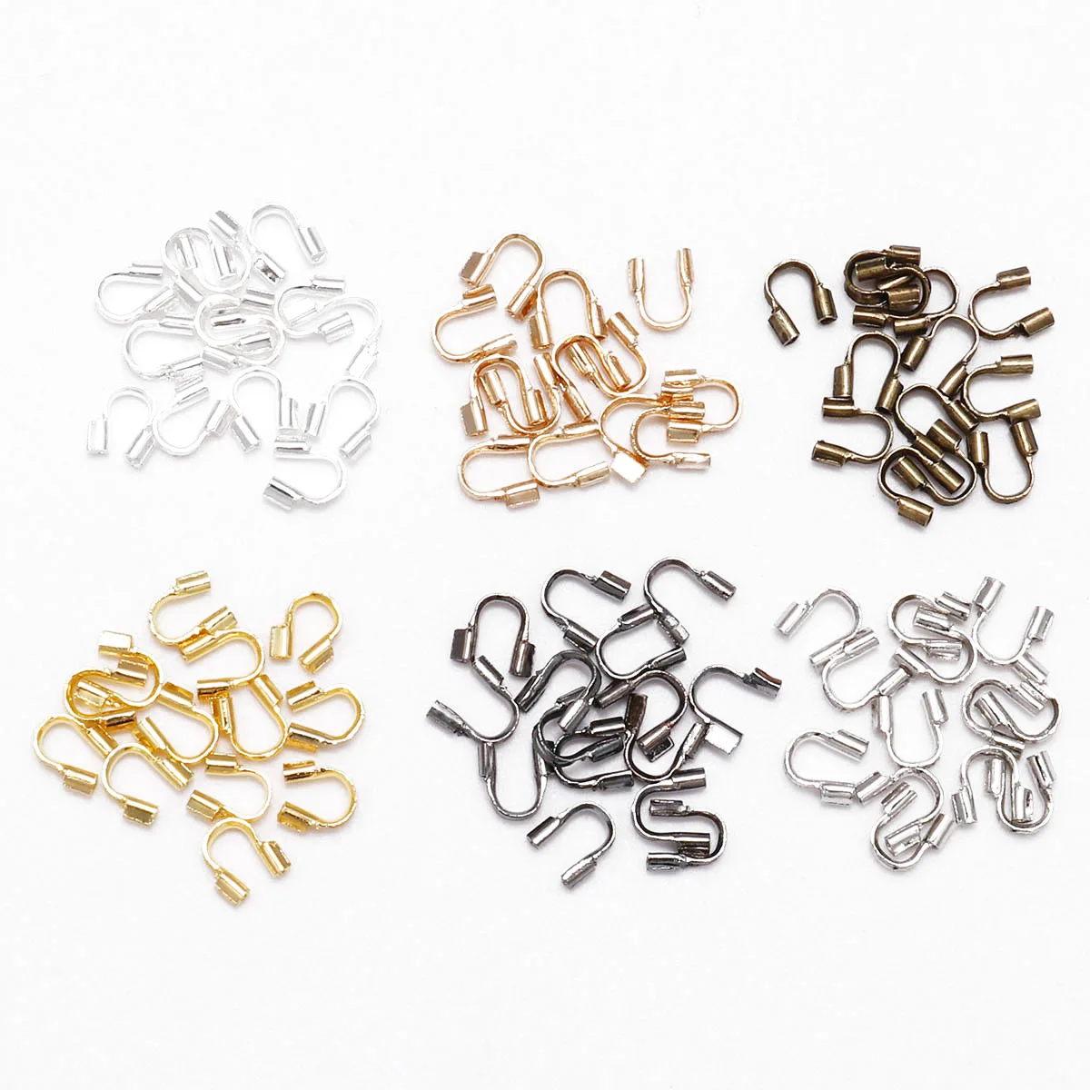 100Pcs Hot Selling Practical U-Shaped Position Tube Final Positioning Material Wire Protection DIY Jewelry Accessories Wholesale