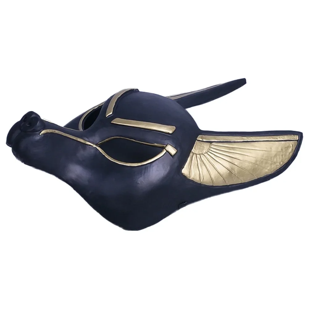 Anubis Cosplay Fantasy PVC Maske Horror ägyptische Götter Rollenspiel Fantasia Requisiten Maskerade Kopf bedeckung erwachsene Männer Kostüm Zubehör