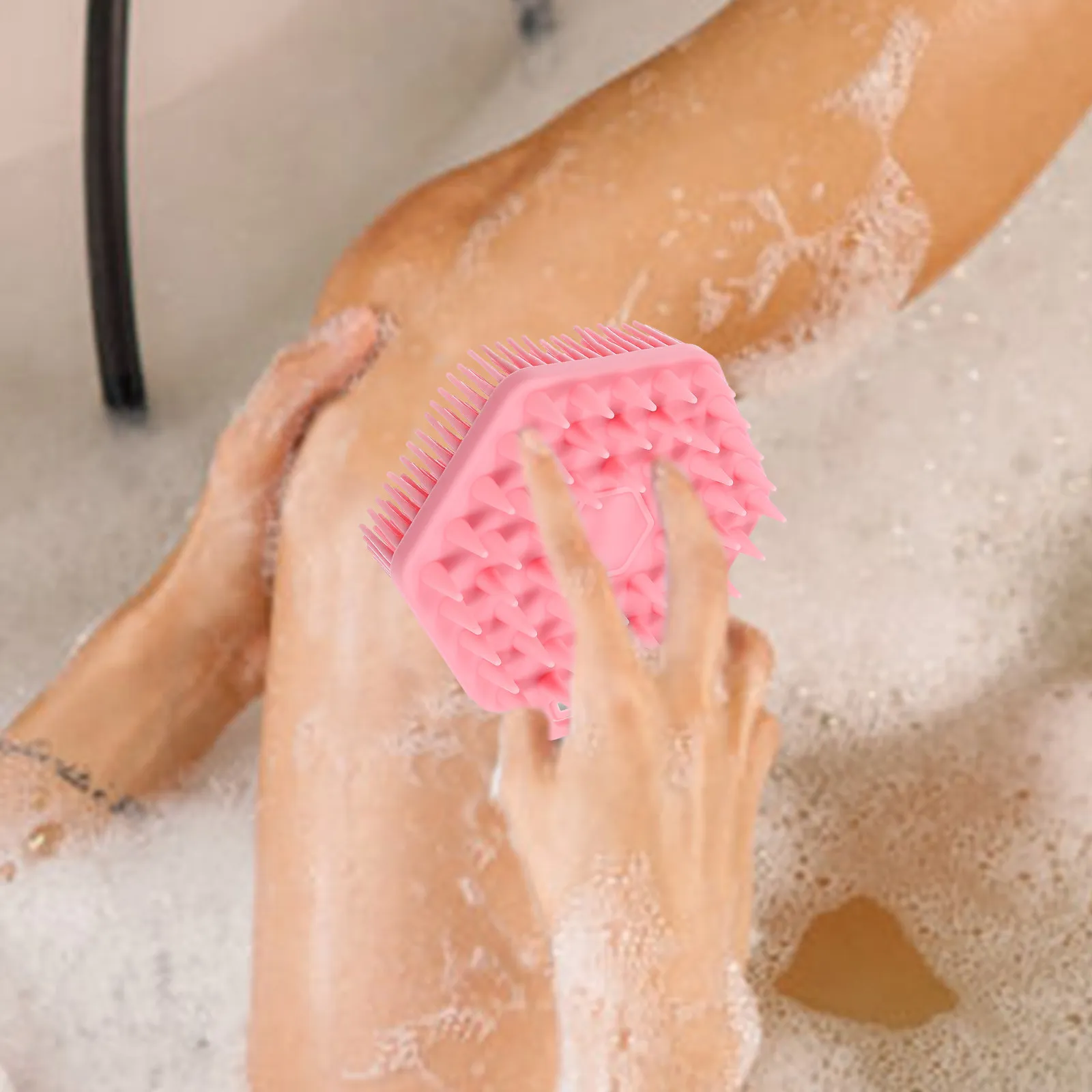 

2Pcs Silicone Body Bath Shower Scrubber Exfoliating Double Side Body Brush Hair Scalp Massager Head Scrubber Bathroom Accessory