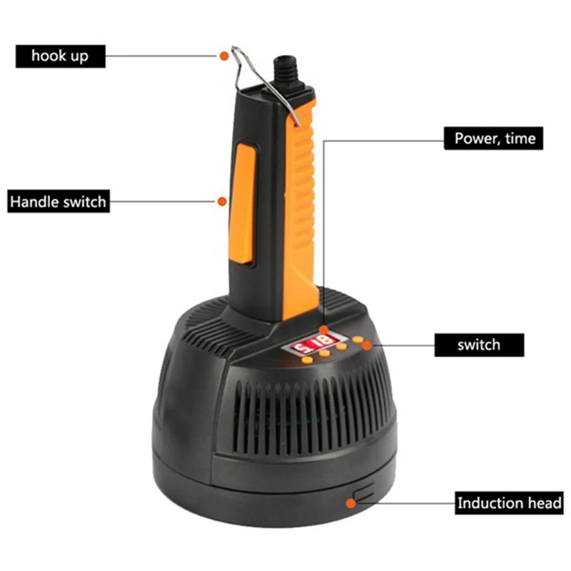 Sellador de inducción electromagnética de mano, máquina de sellado de botellas, papel de aluminio, máquina de tapado de plástico, enchufe de la UE