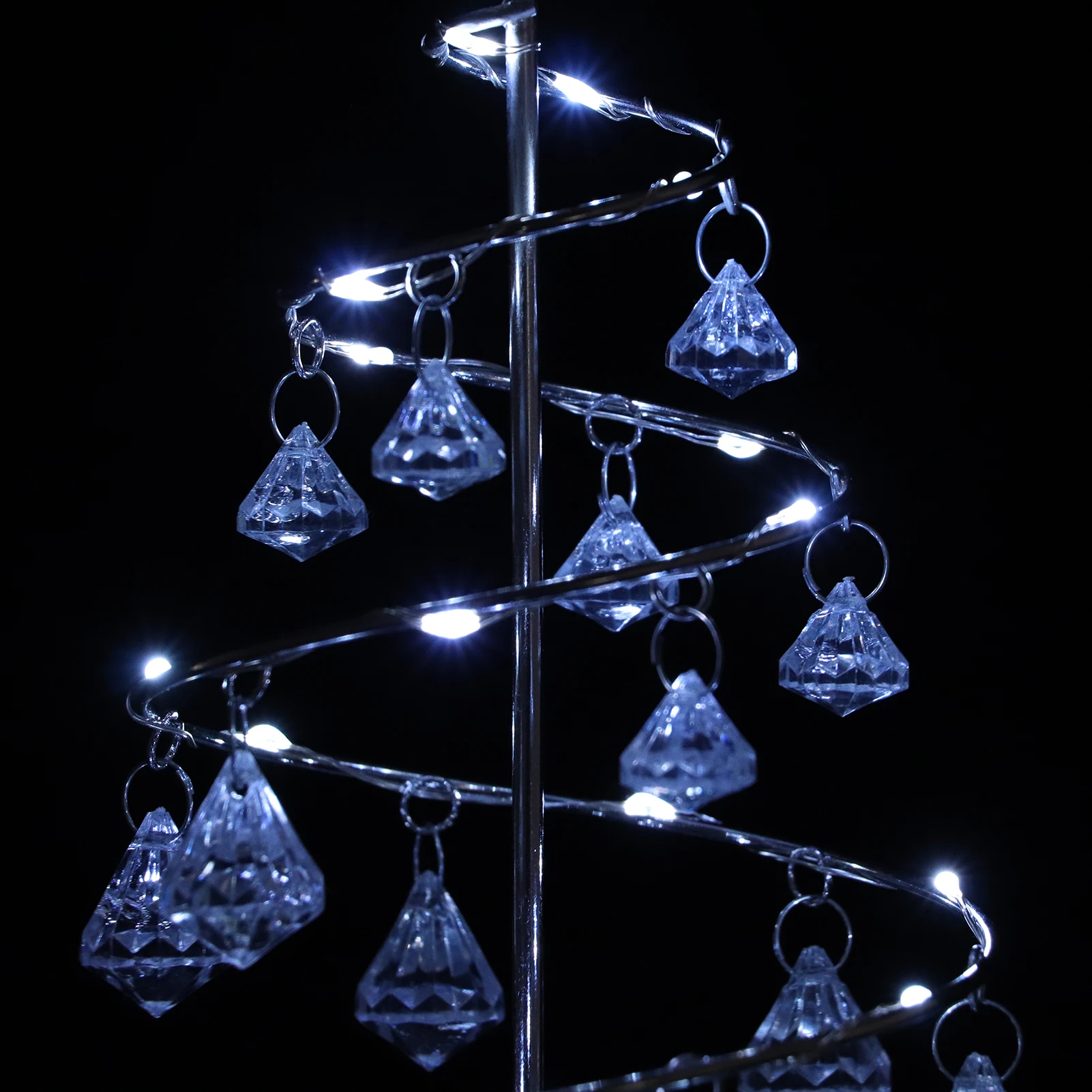 Lâmpada LED para árvore de Natal Ornamento Luz noturna para decoração festiva de Natal branca