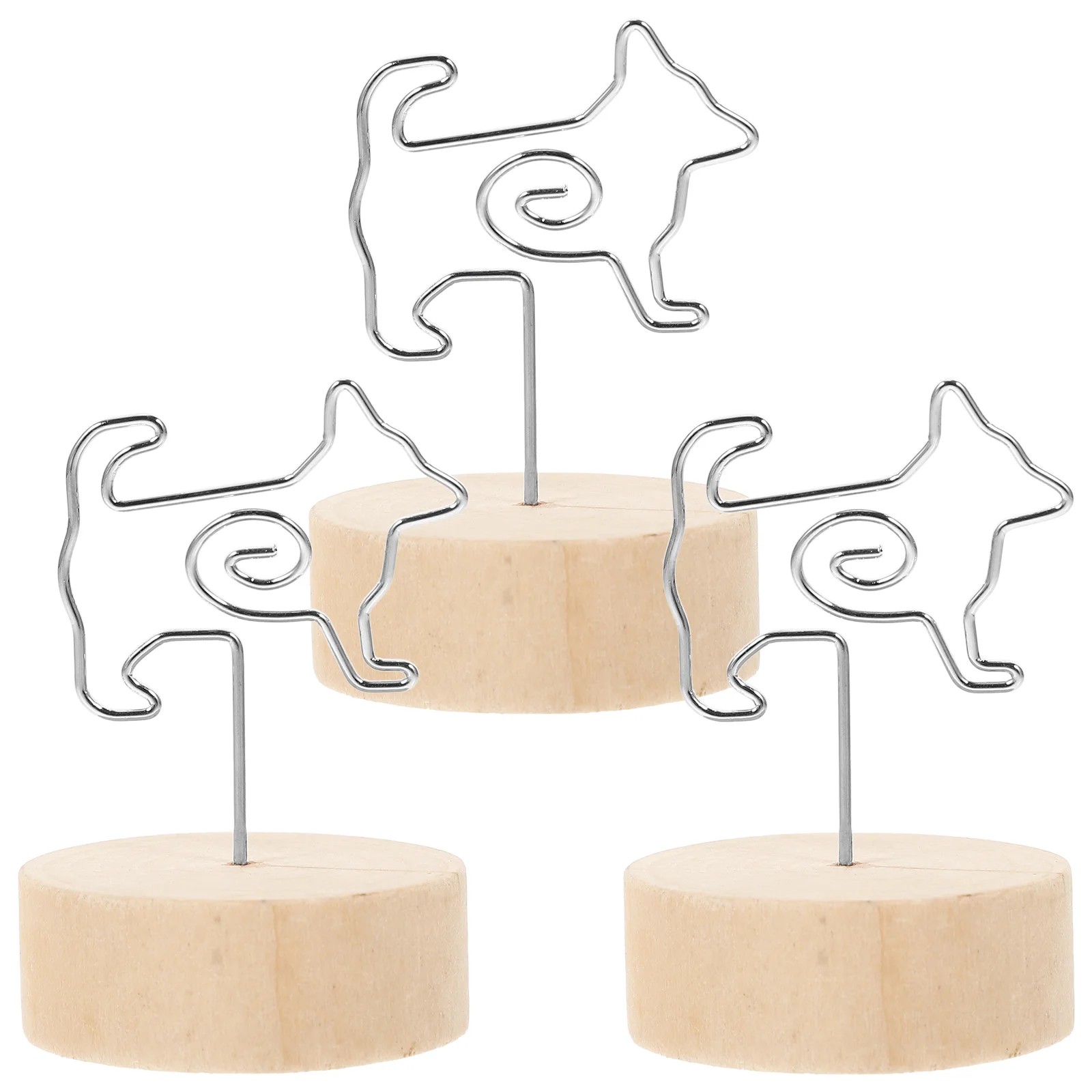 3 Pcs Metal Note Holder Desktop Clips Place Card Holders for Table Convenient Memo Photo Display Number Memorandum
