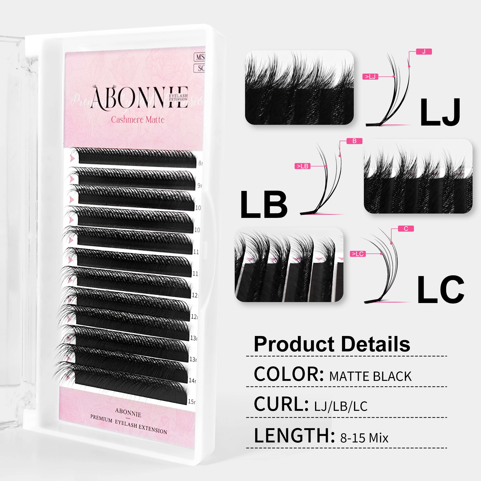 Abonnie Multi-Layer Arabian Effect Lashes Pre-Bundled Eyeash Extensions 3D Fluffy Camellia Eyelashes Automatic Flowering Lash