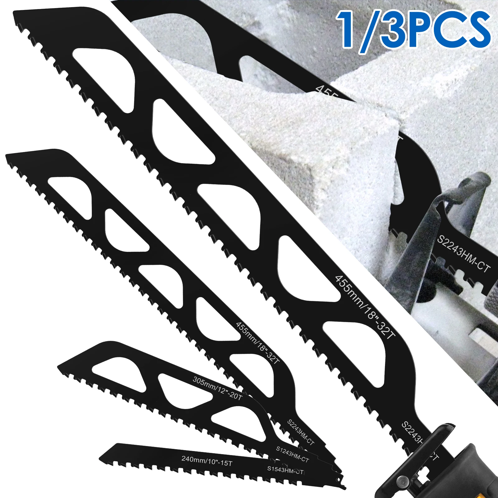 

1/3 шт. полотно сабельной пилы, легированная сталь, 2 зубца TPI, режущее полотно, универсальное полотно для сноса, каменной пилы