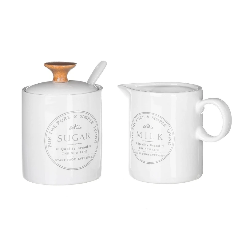 Sugar salt and sugar Salt and jug pure living stoneware. 802367