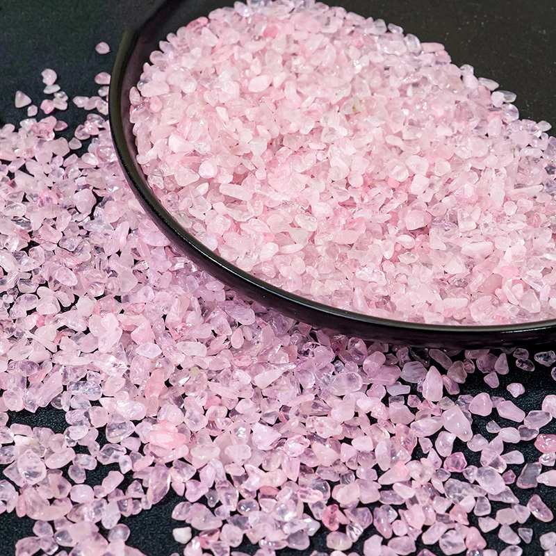 100g Natural Stones Rose Quartz Material Crystal Gravel Stone Chips Ore Minerals Reiki Specimen Gemstones Aquarium Decoration