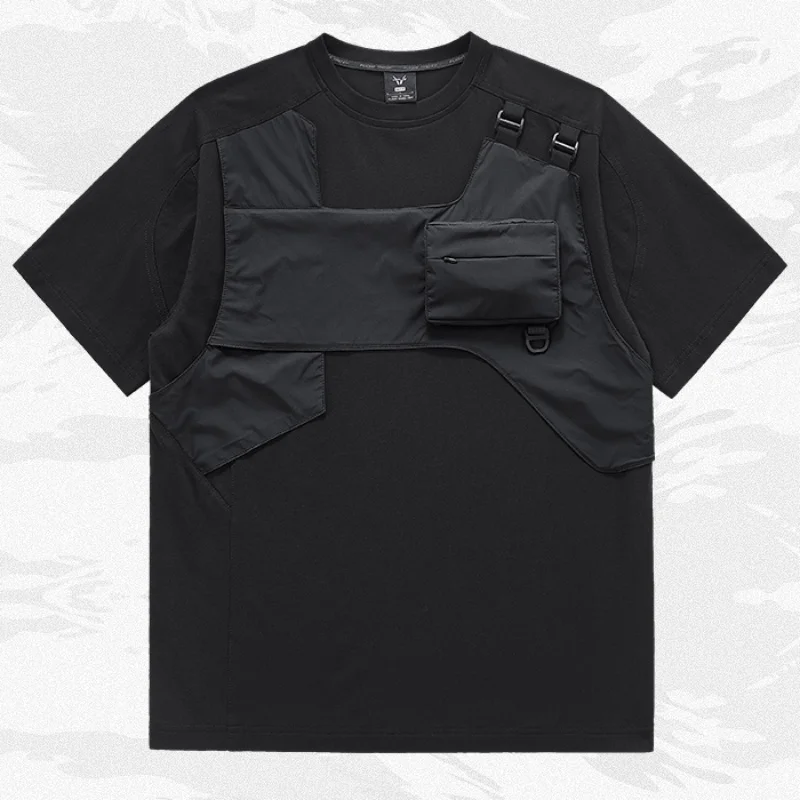 Functional Mech Patchwork Techwear Tシャツ