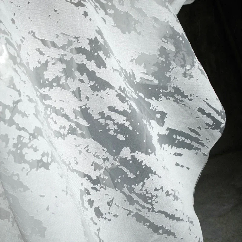Burnt White Translucent Lightweight Yarn Original Fabric Transformation Cardigan Dress Clothing Designer Fabric