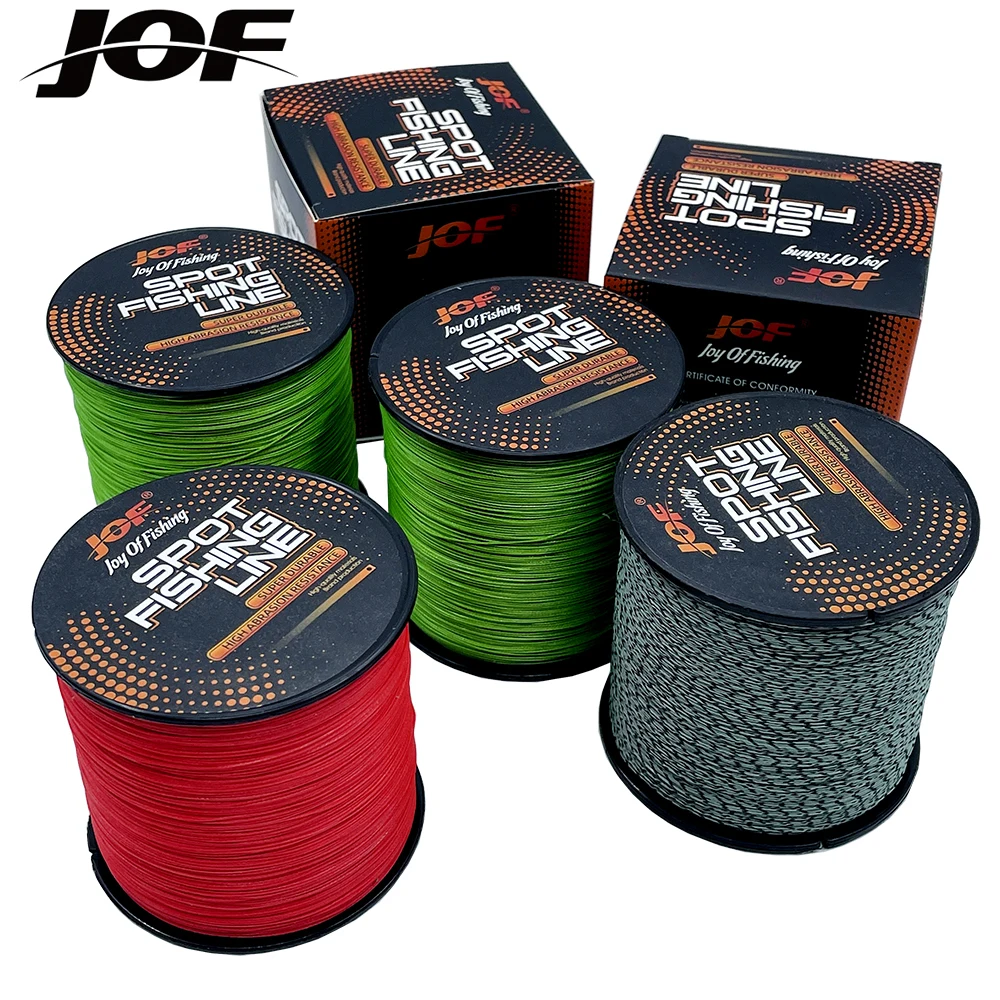 JOF 8x-strand Fishing Line 500m 300m Multifilament Pe Braided Fishing Line 18-78lb Fishing Accessories For Saltwater