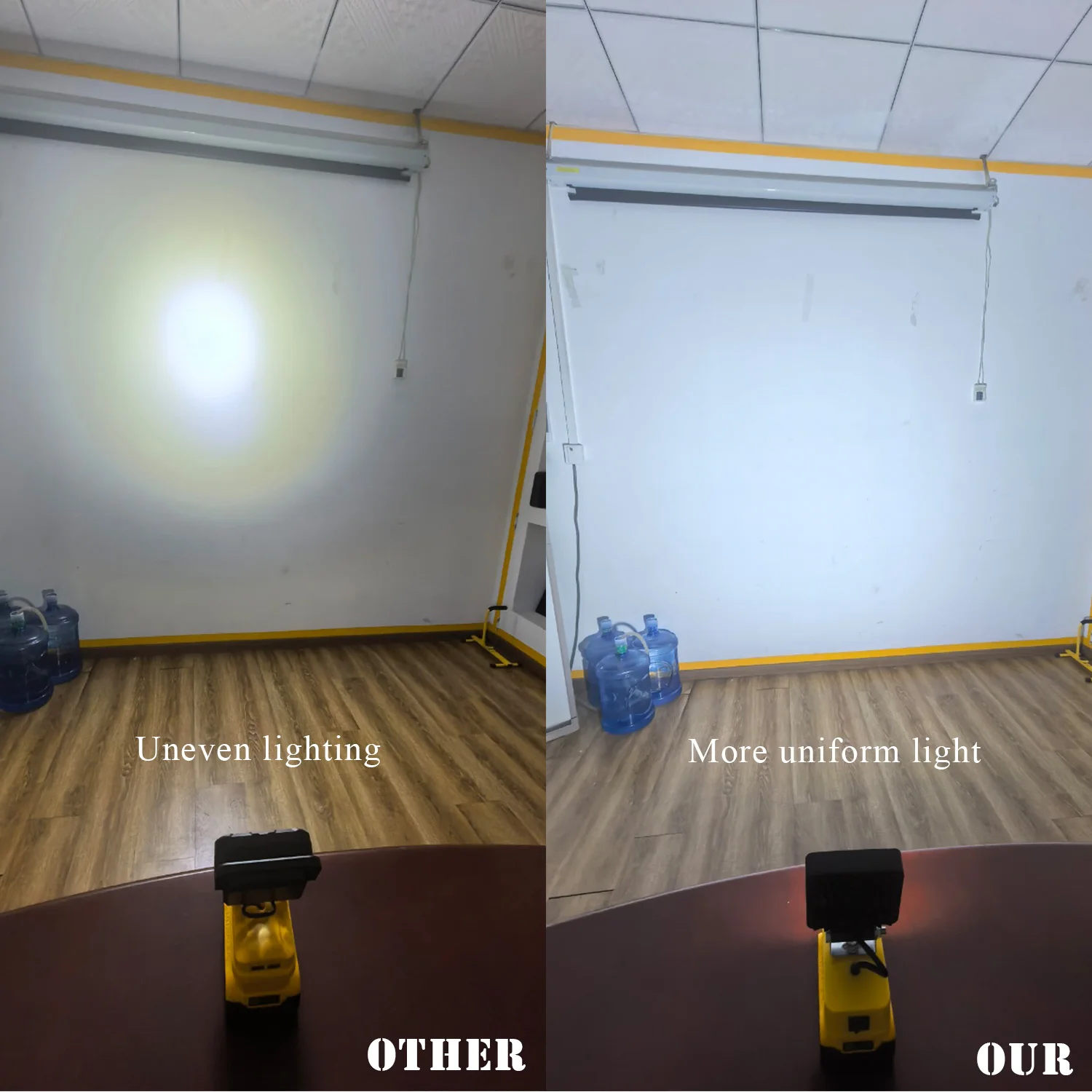 48 واط المحمولة LED ضوء العمل لديوالت/ميلووكي/ماكيتا 5200LM اللاسلكي ضوء العمل قاعدة قابلة للتعديل قابلة للشحن LED كشاف ضوء