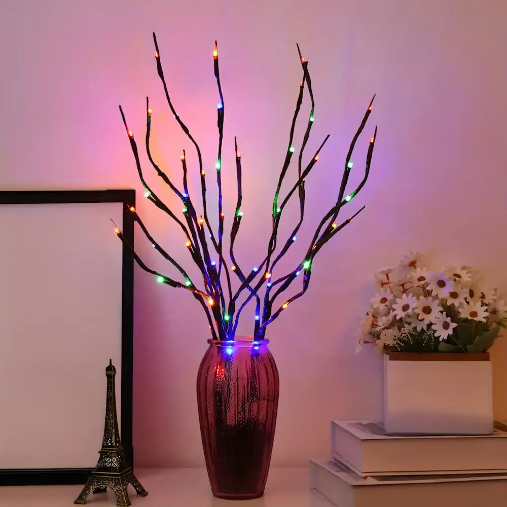 Tree Branch Decorative Lights 20LED Willow Branch Fairy Lights,Battery Powered,Wedding Party Birthday Living Room Home Decor