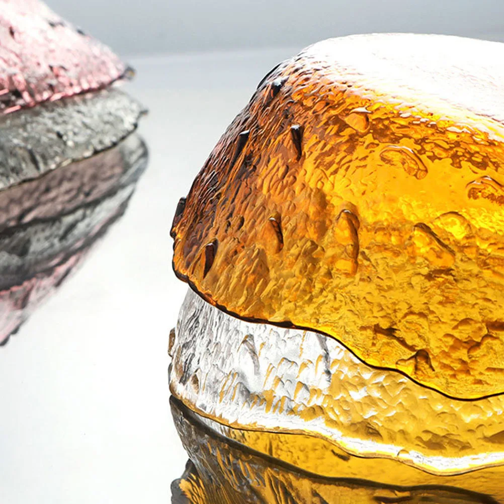 

1Pcs Fine Crafted Glass Bowl Golden Rim Fruit Salad Serving Bowl Home Use Home Tableware Glass Tableware Fruit Salad Plate