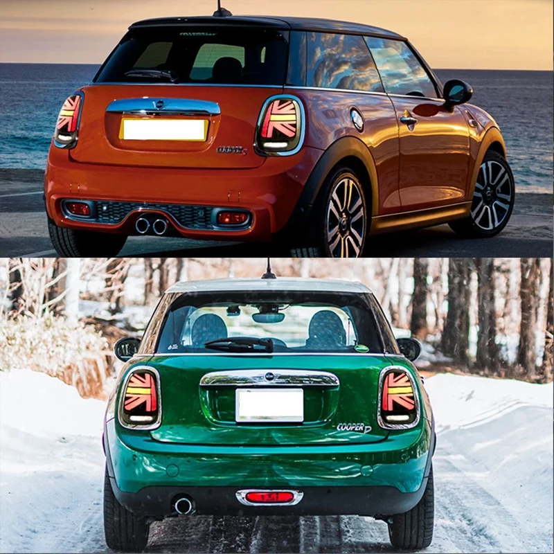 

2 шт. автомобильные светодиодные задние фонари для Mini Cooper F55 F56 F57 2013-2022 LCI задний фонарь с анимационными указателями поворота