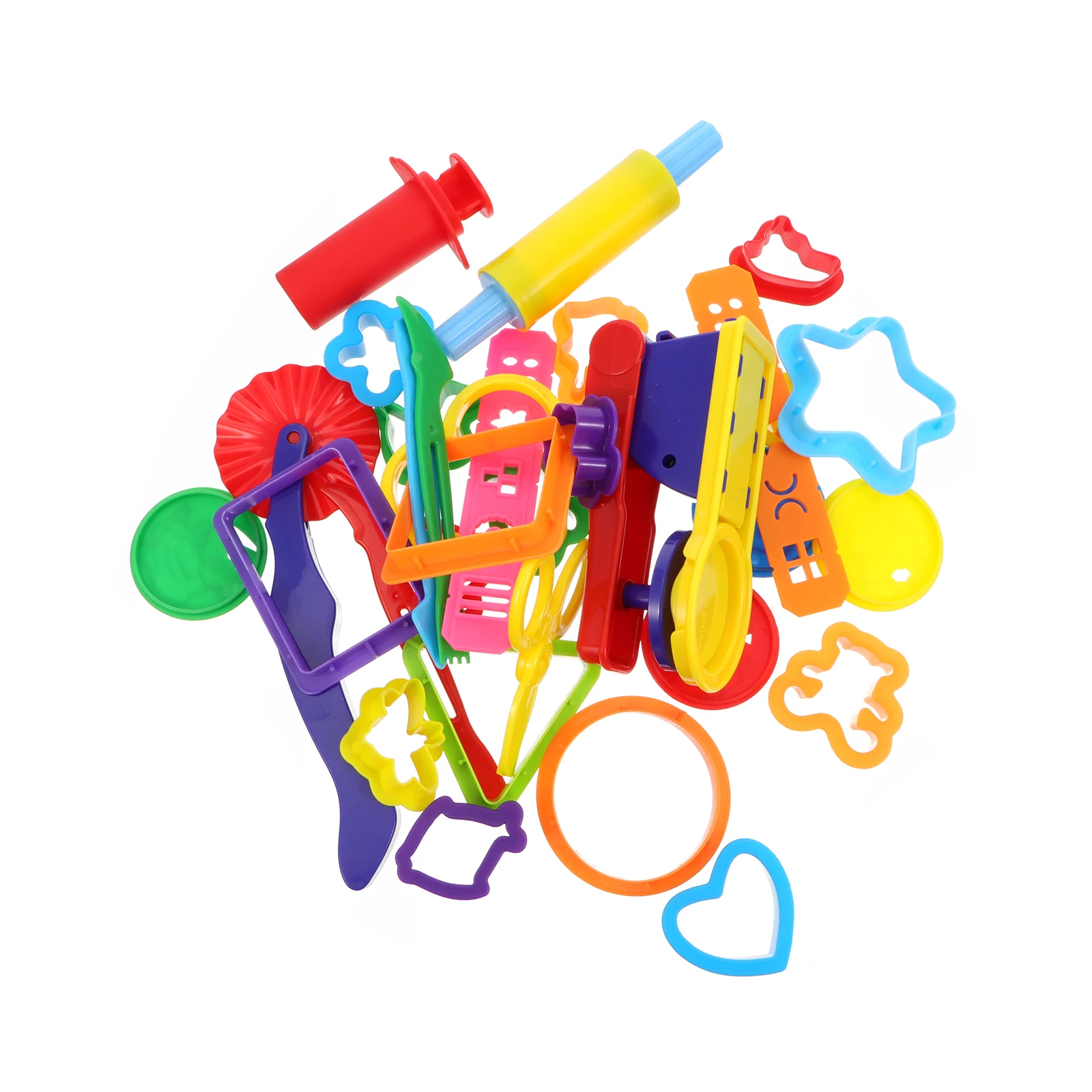 

32 Pcs Colored Noodle Making Toys Plasticine Hand Tools Kids Educational DIY Clay Molds Easy Clean Storage