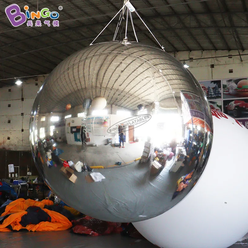 0.5-3Mเส้นผ่านศูนย์กลางInflatable Mirror Ball Air-Blownปิดผนึกเงินลูกโป่งสะท้อนแสงของเล่นสําหรับกิจกรรม/ปาร์ตี้ตกแต่ง