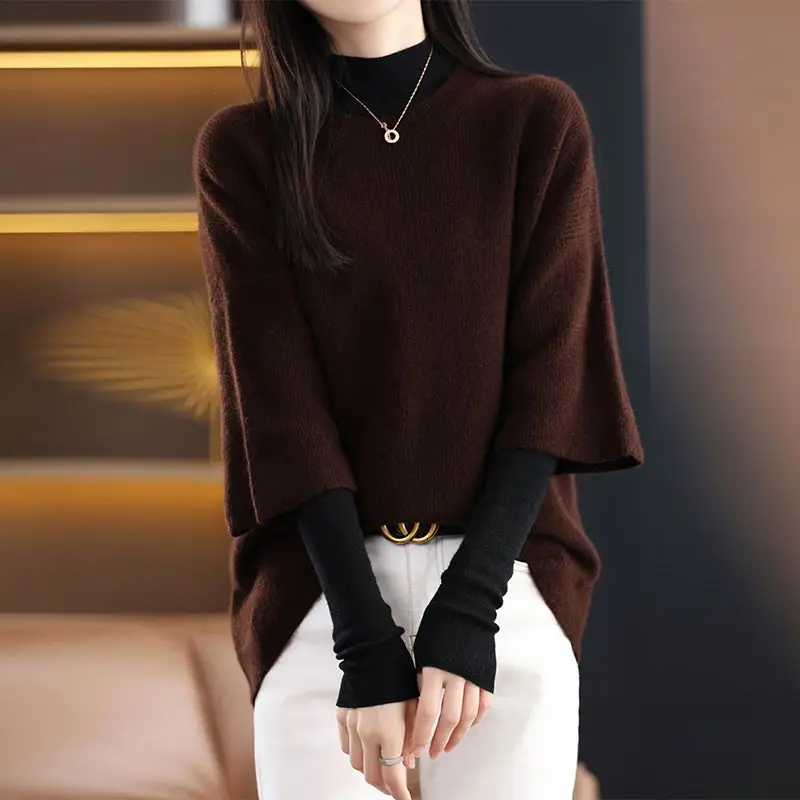 Autumn Winter New Fashion Simple Style Loose Knitted Sweater Vests Women Casual Solid All Match Pullover Waistcoat Tops Clothing