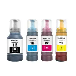 112 Premium Compatible Color Bulk Water Based Bottle Refill DGT Pigment Ink For Epson Ecotank L15160 Printer