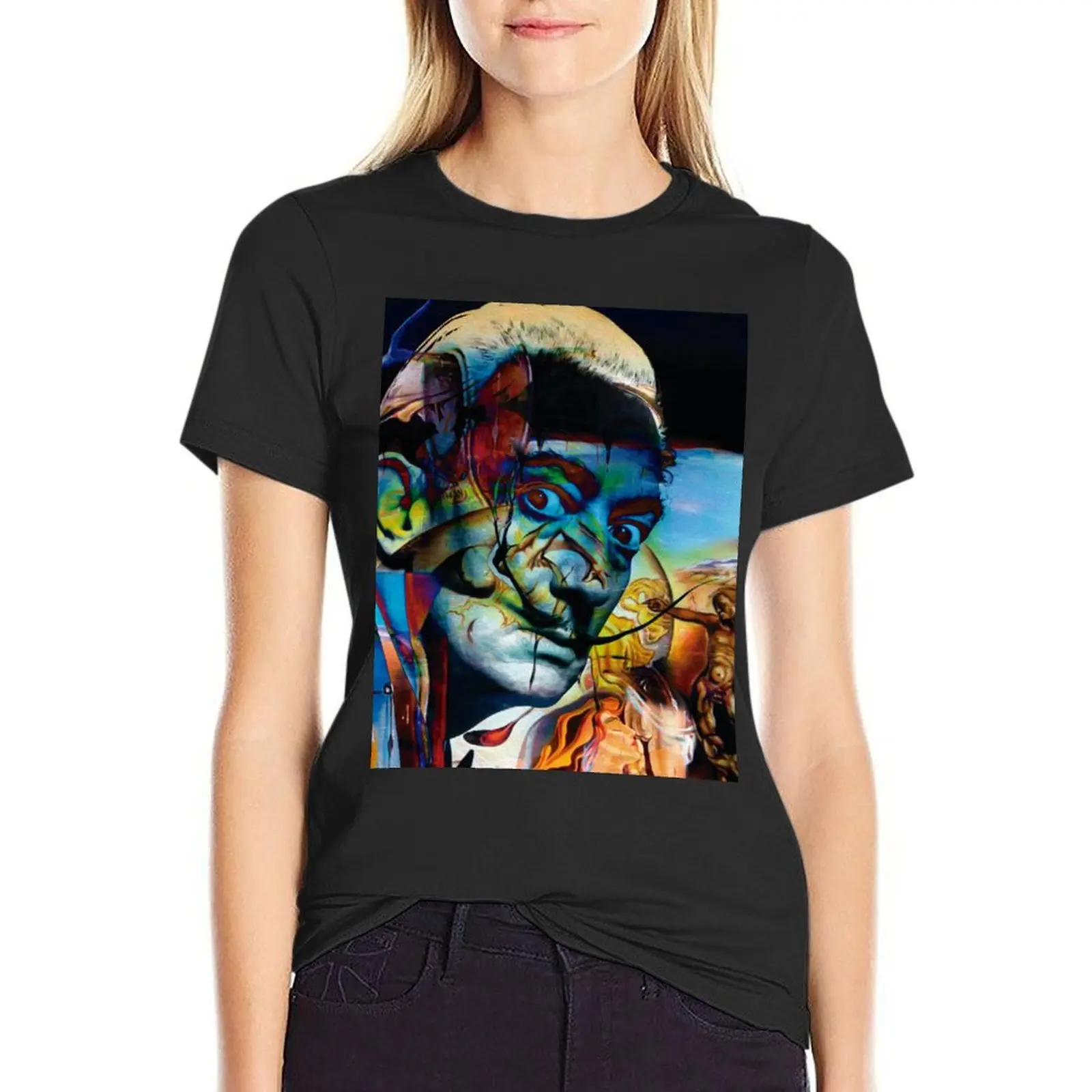 

Salvador Dalí - Light of Genius T-shirt shirts graphic tees animal print shirt for girls vintage clothes korean Women's clothes