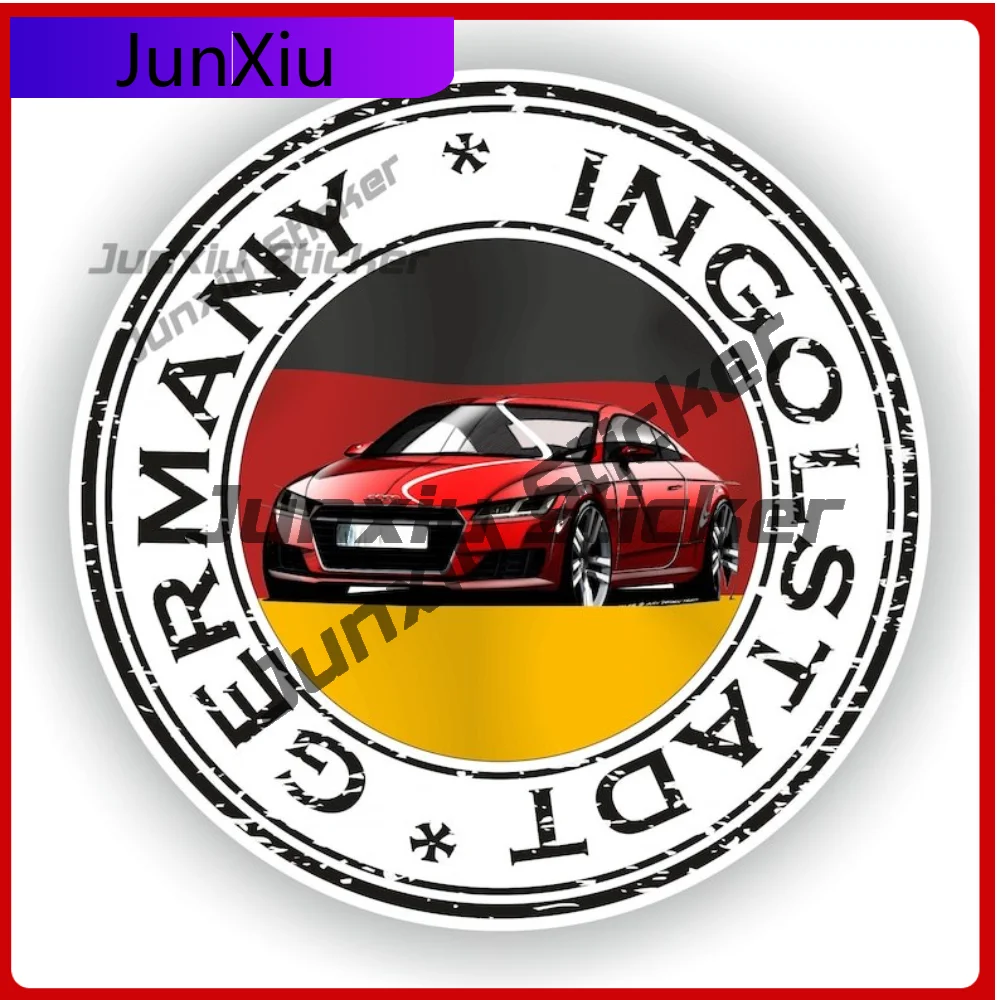 

Germany Ingolstadt Seal Sticker Round High Quality Exterior Decor For SUV Laptop Waterproof Decoration Auto Accessories