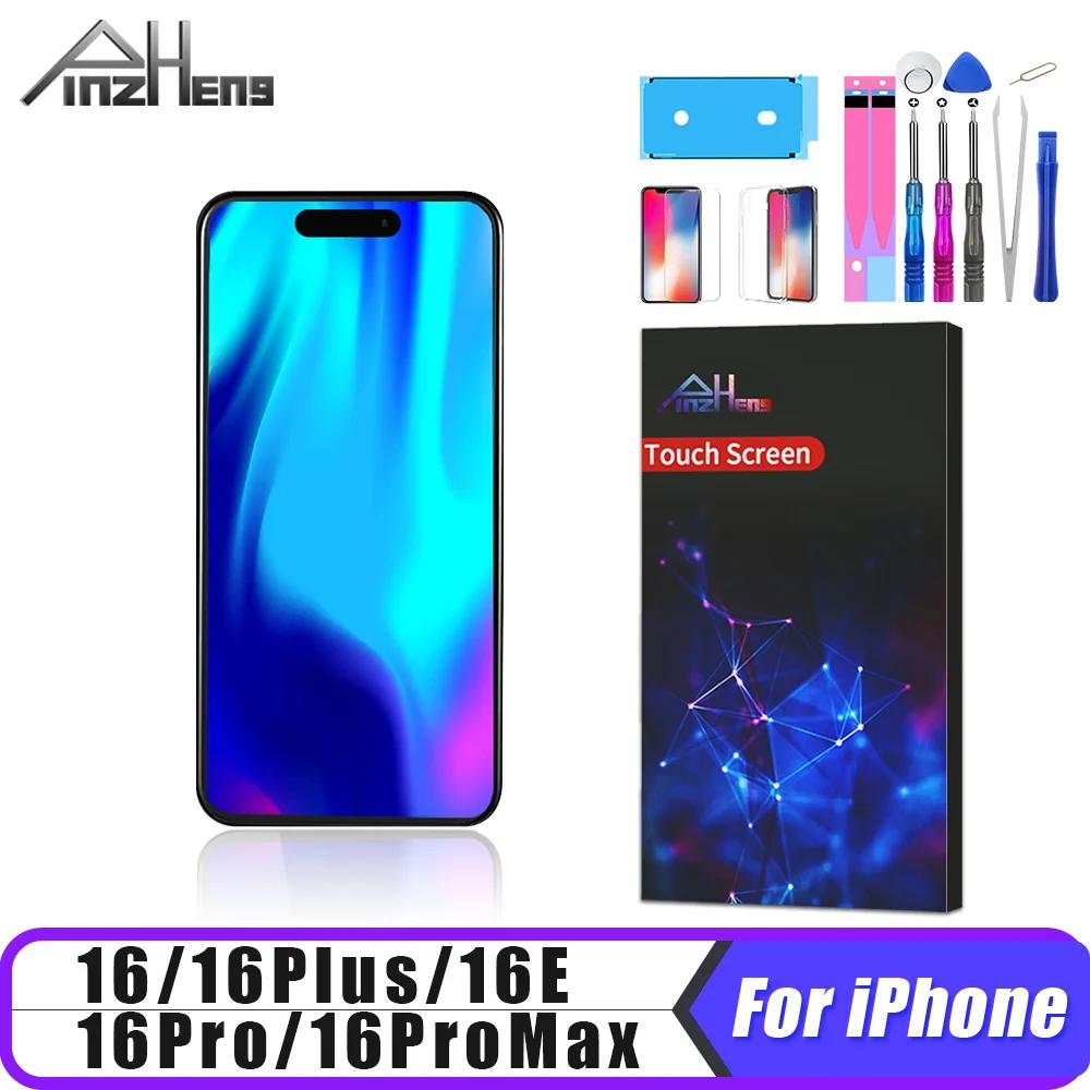 

Высококачественный OLED-экран PINZHENG для iPhone 16 Pro Max, LCD-дисплей для iPhone 16E, 16 Pro, 16 Plus, Incell LCD-замена